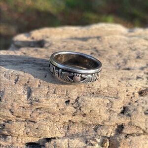 .925 silver spinner Claddagh ring by Peter Stone